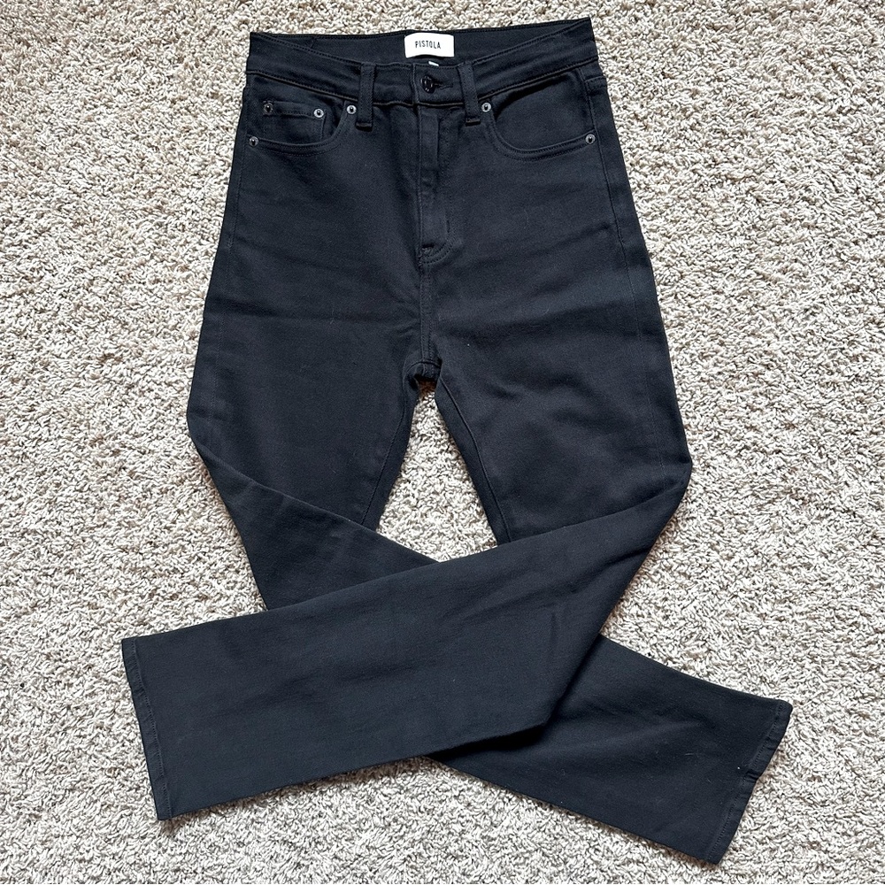 Pistola Teagan high rise vented straight jeans